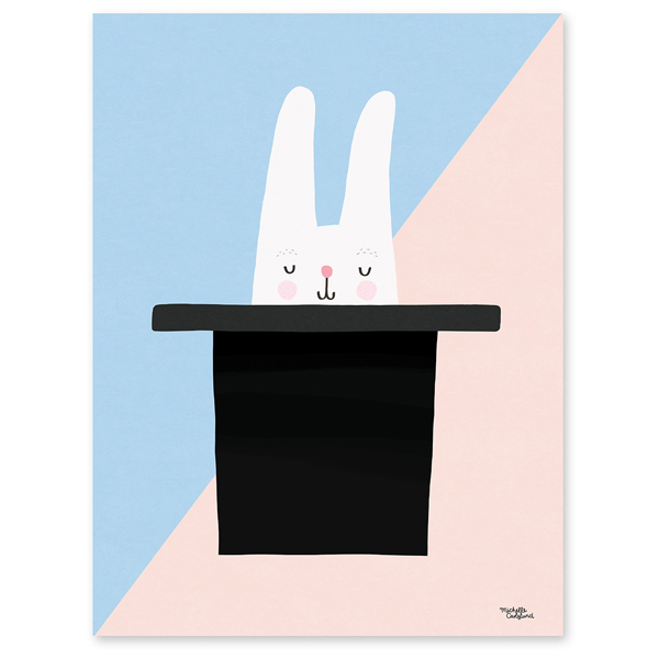 Bunny Hat Trick art poster