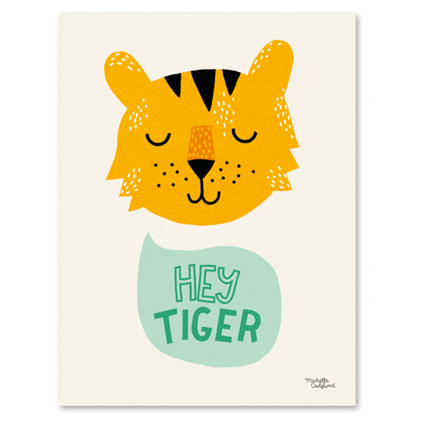 Hey Tiger Art poster