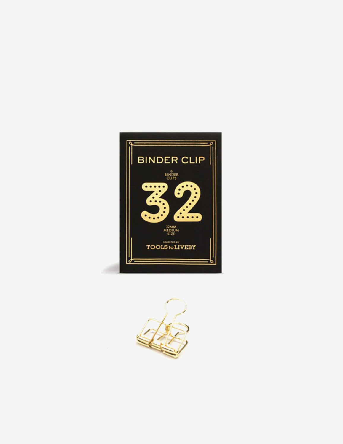 [TOOLS to LIVEBY] Binder Clip 32mm (Gold)